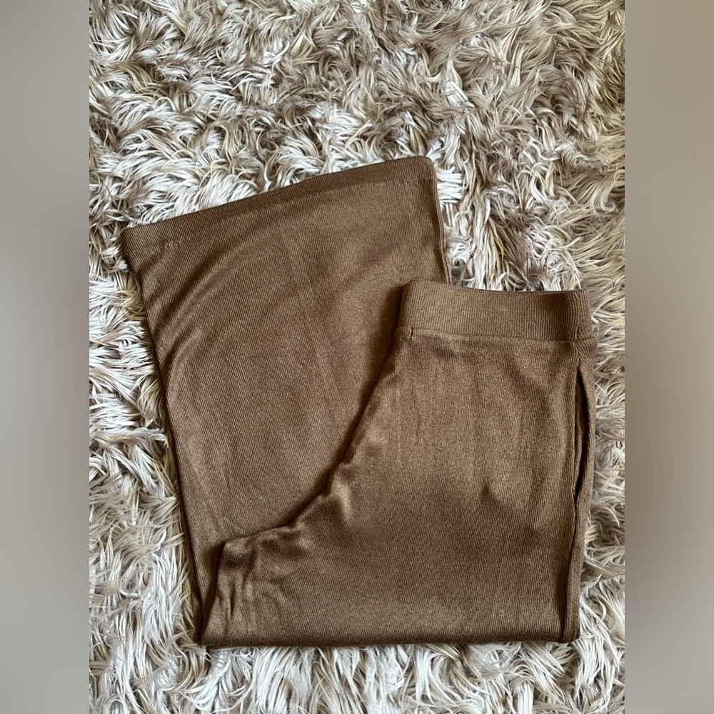 Women’s Banana Republic Ribbed-Knit Wide-Leg Lounge Pants